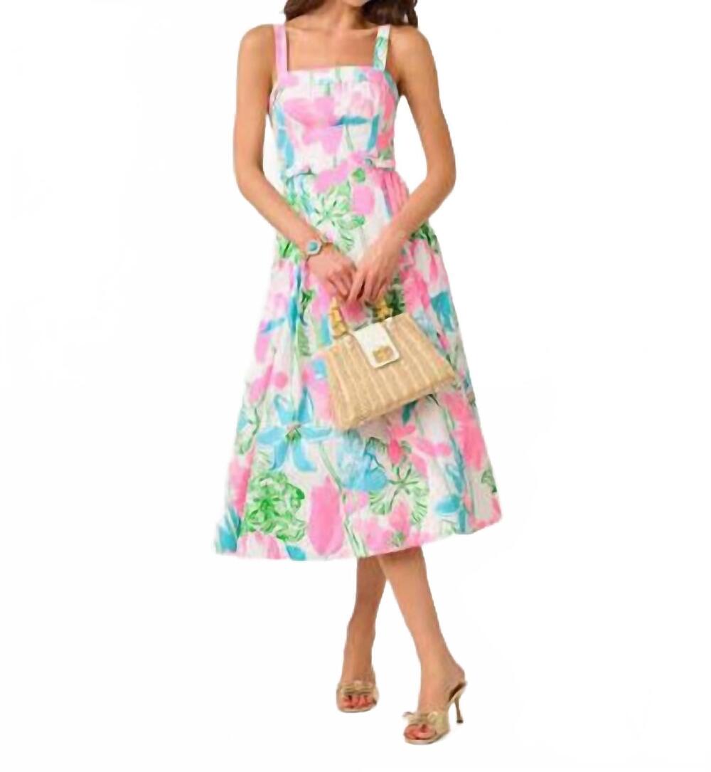 NEW LILLY PULITZER women's rissy midi dress in resort white